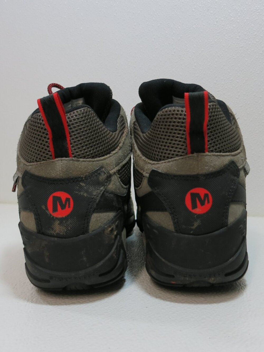 Merrell Soft Toe Leather Fabric Padded Hiking Boots Shoes Men's Shoes Sz 14 - Picture 6 of 7